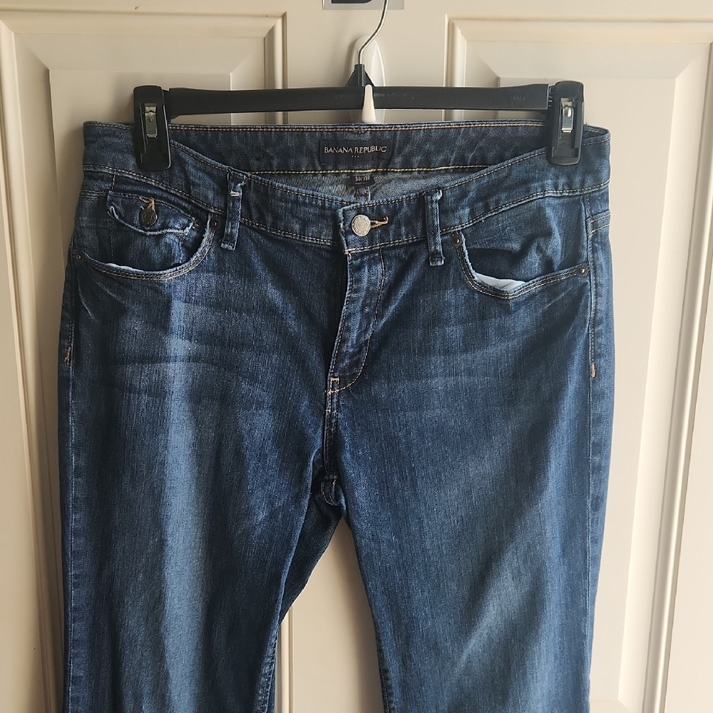 Banana Republic Blue Straight Leg Jeans Classic Style